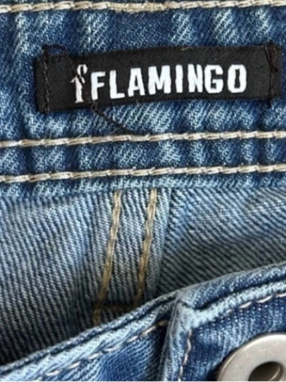 Women’s Flamingo NWT Flamingo Blue Denim Distressed Jeans XXL Size 16, Plus